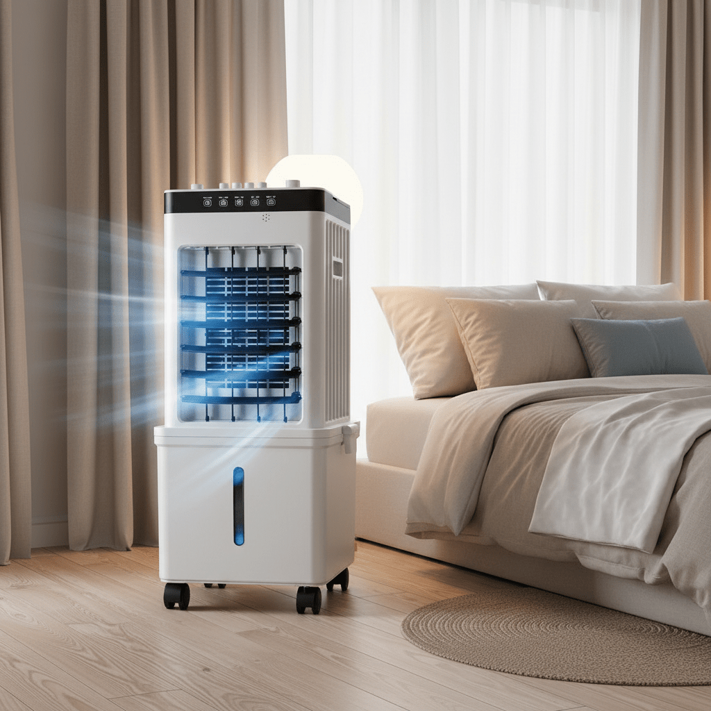 3-in-1 Tower Air Cooler – Cool, Humidify & Purify, No Hose 0