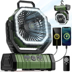 Aero Ventilateur Portable Rechargeable | 20 000 mAh, LED, Télécommande, Camping 0