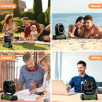 Aero Ventilateur Portable Rechargeable | 20 000 mAh, LED, Télécommande, Camping 3