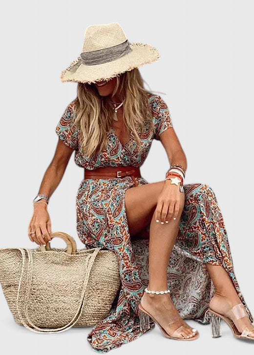 Allegra Women's Maxi Dress | Artistic Boho Design 2
