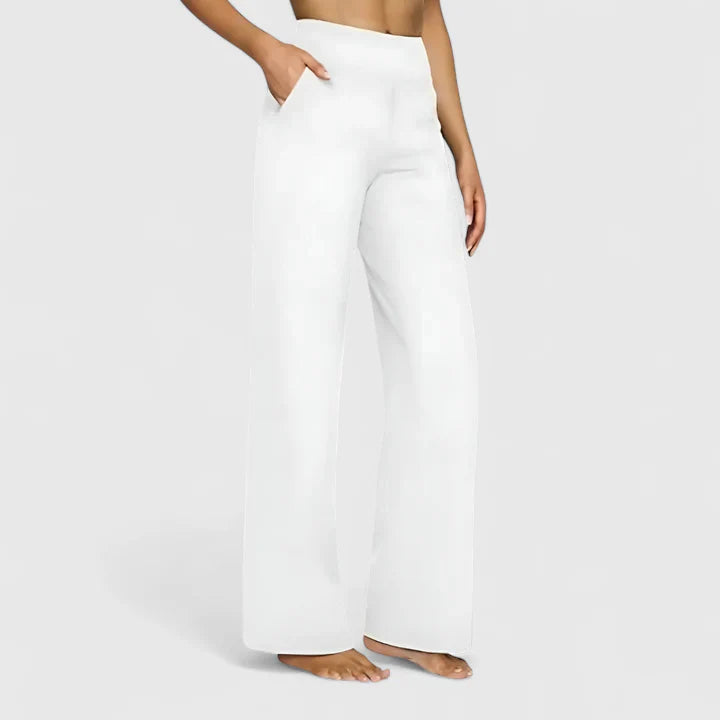 Ame Women's Pants | Elastic Waistband, Straight Leg Design 7
