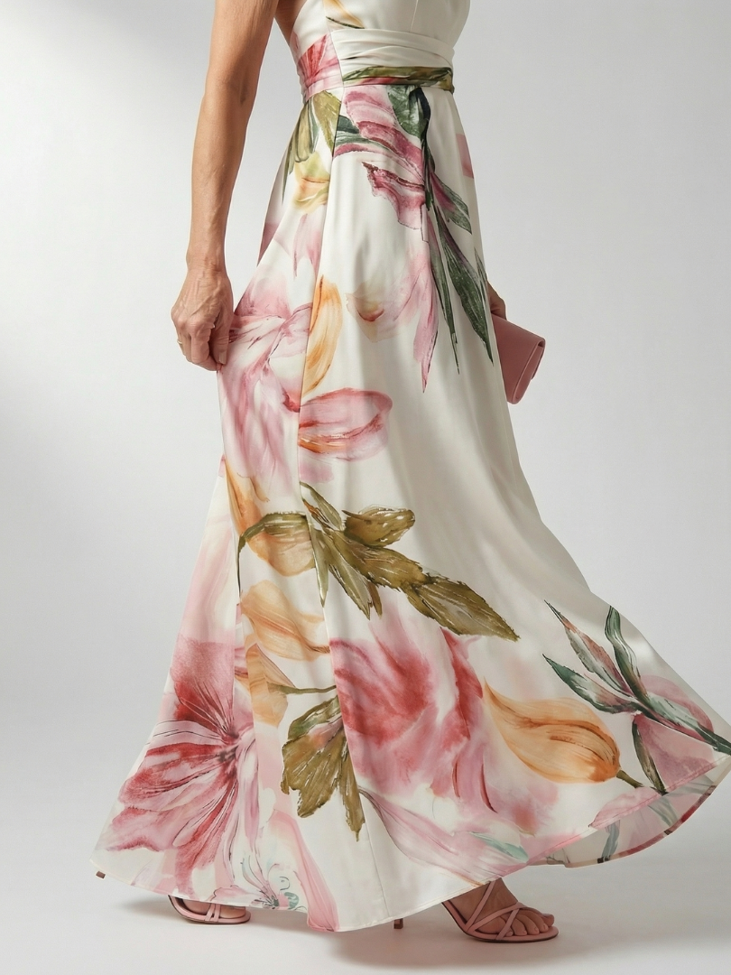 Amiel Women's Maxi Dress | Lightweight Floral, Sleeveless Halter Design 2