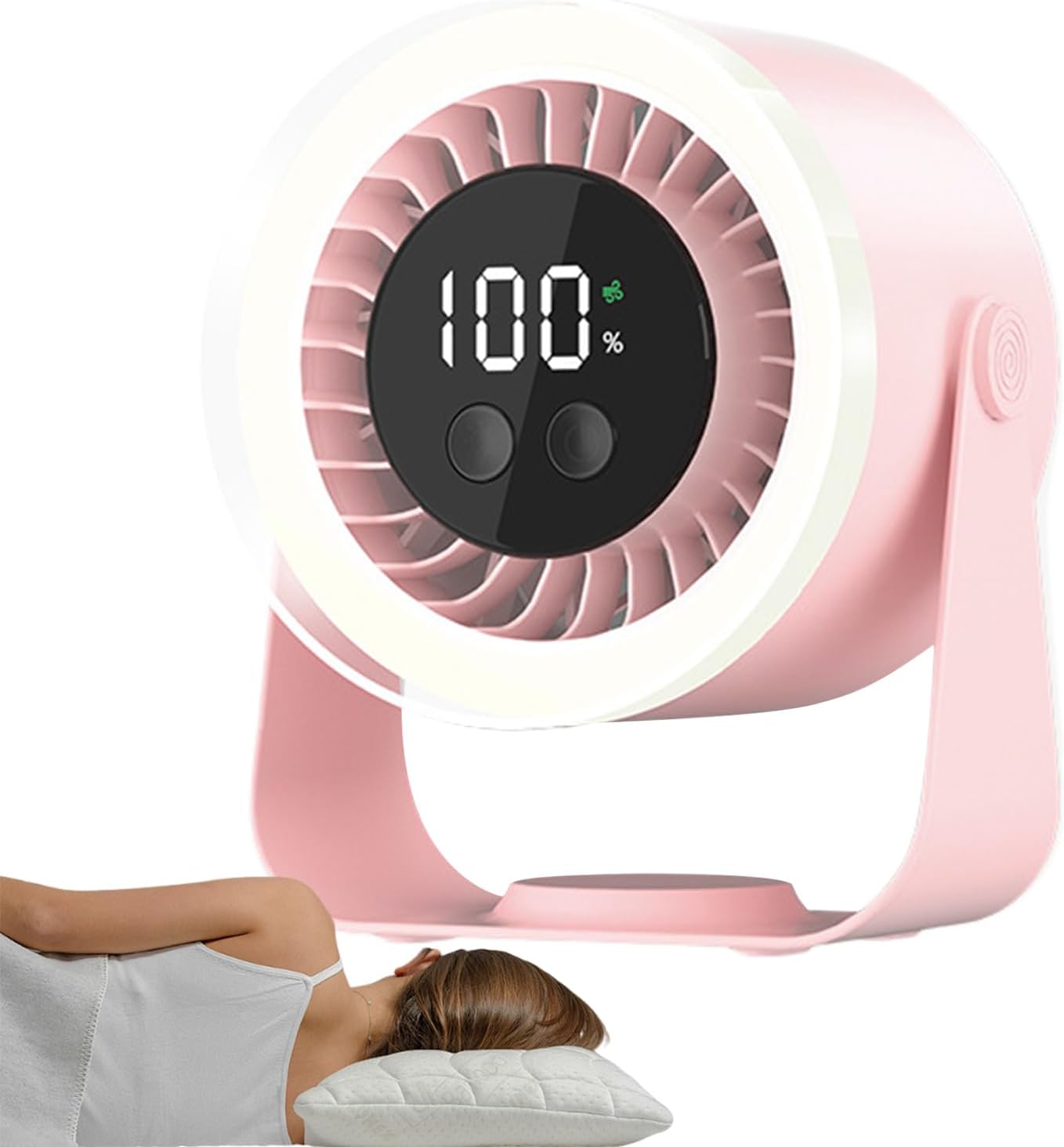 Auralis Ventilateur de Bureau | Silencieux, 10 Vitesses, Rechargeable USB-C 0