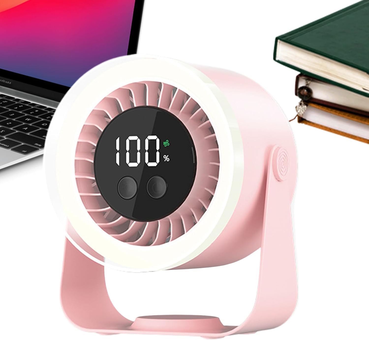 Auralis Ventilateur de Bureau | Silencieux, 10 Vitesses, Rechargeable USB-C 1