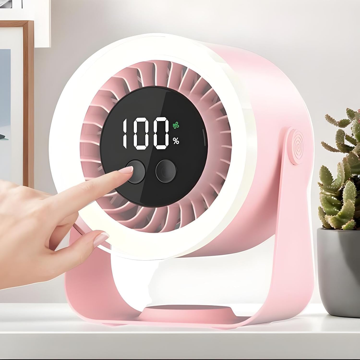 Auralis Ventilateur de Bureau | Silencieux, 10 Vitesses, Rechargeable USB-C 3