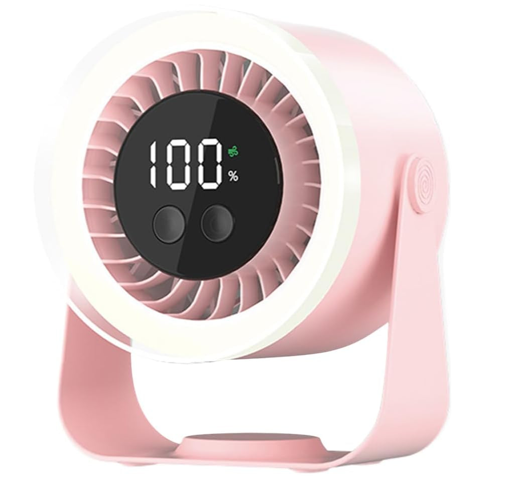 Auralis Ventilateur de Bureau | Silencieux, 10 Vitesses, Rechargeable USB-C 5