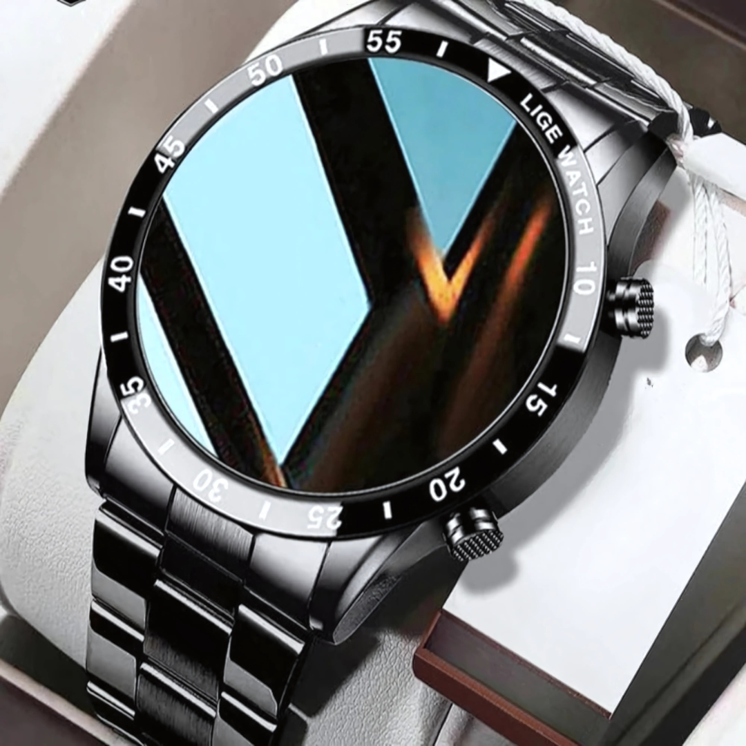 AureaAcier Montre Connectée Homme | 4G, Écran AMOLED 1,3, Étanche IP68 0