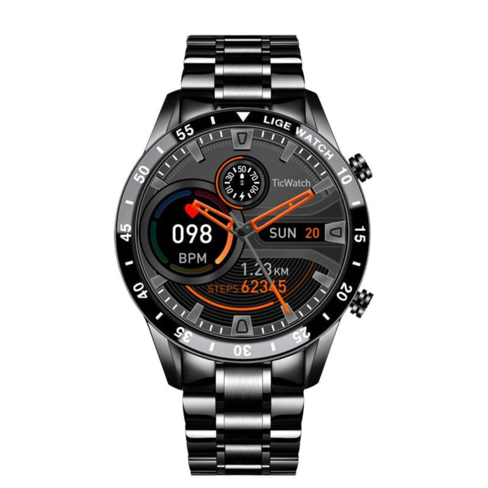 AureaAcier Montre Connectée Homme | 4G, Écran AMOLED 1,3, Étanche IP68 1