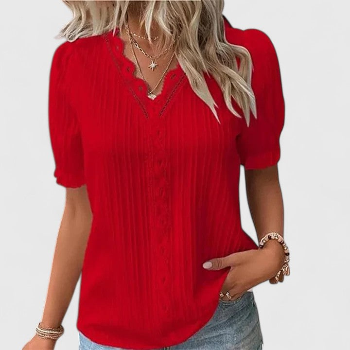 Ava Women's Blouse | Breathable V-Neck, Summer Tops for Women 4