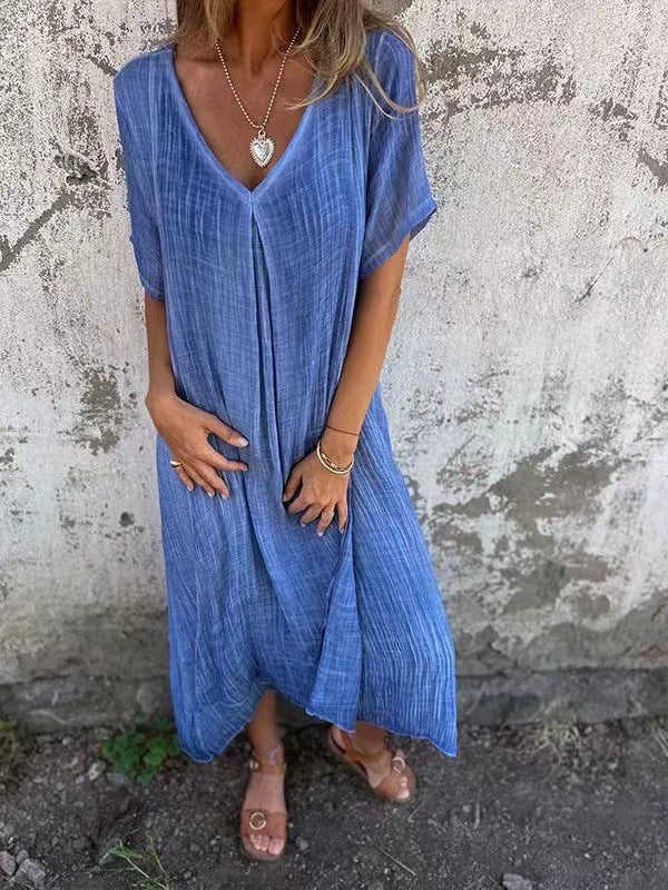 Ava Women's V-Neck Dress | Flowy Design for Everyday Elegance 1