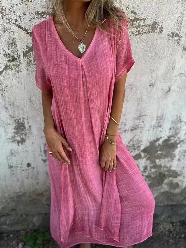 Ava Women's V-Neck Dress | Flowy Design for Everyday Elegance 5