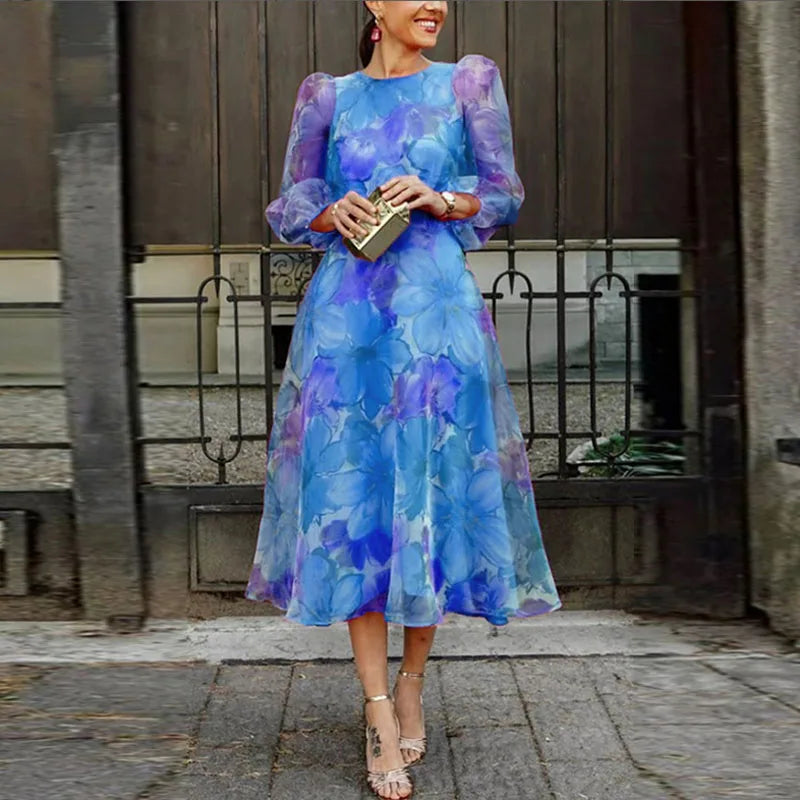 Blair Women's Midi Dress | Floral Design, Elegant Plus Size Available 1