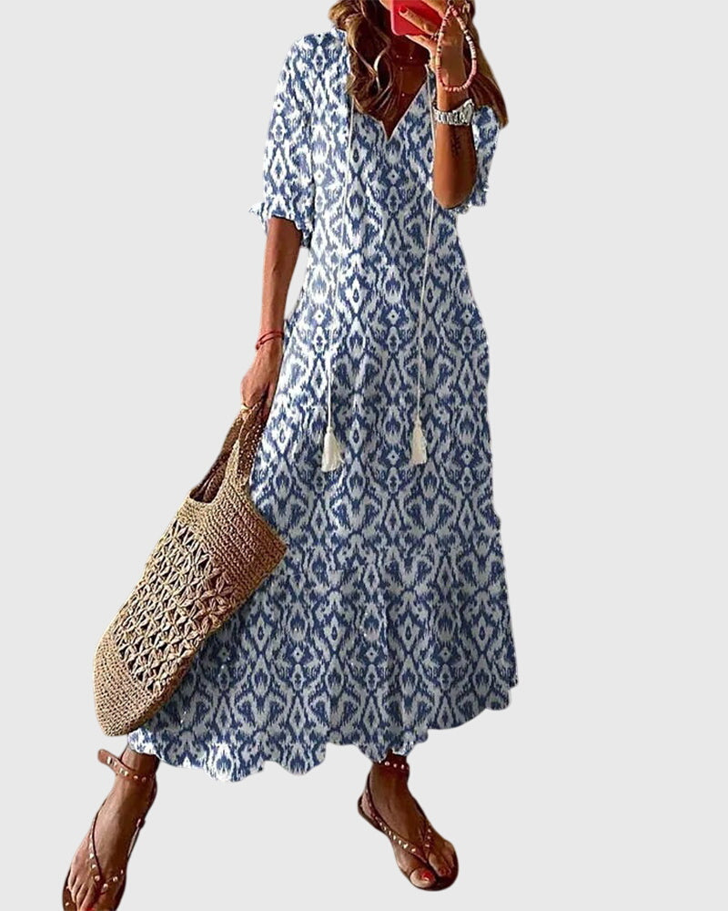 Bohemian Women's Summer Dress | Vintage Charm 0