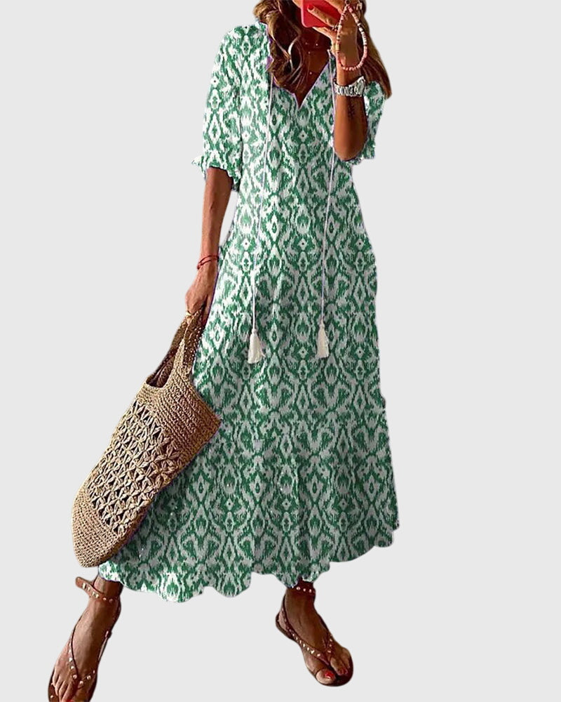 Bohemian Women's Summer Dress | Vintage Charm 1