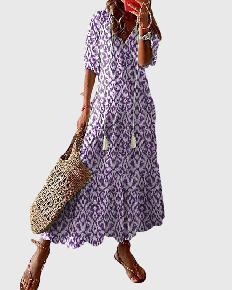 Bohemian Women's Summer Dress | Vintage Charm 2
