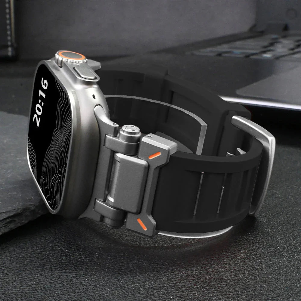 Bracelet Apple Watch Unisexe | Silicone Souple, Sportif et Élégant 0