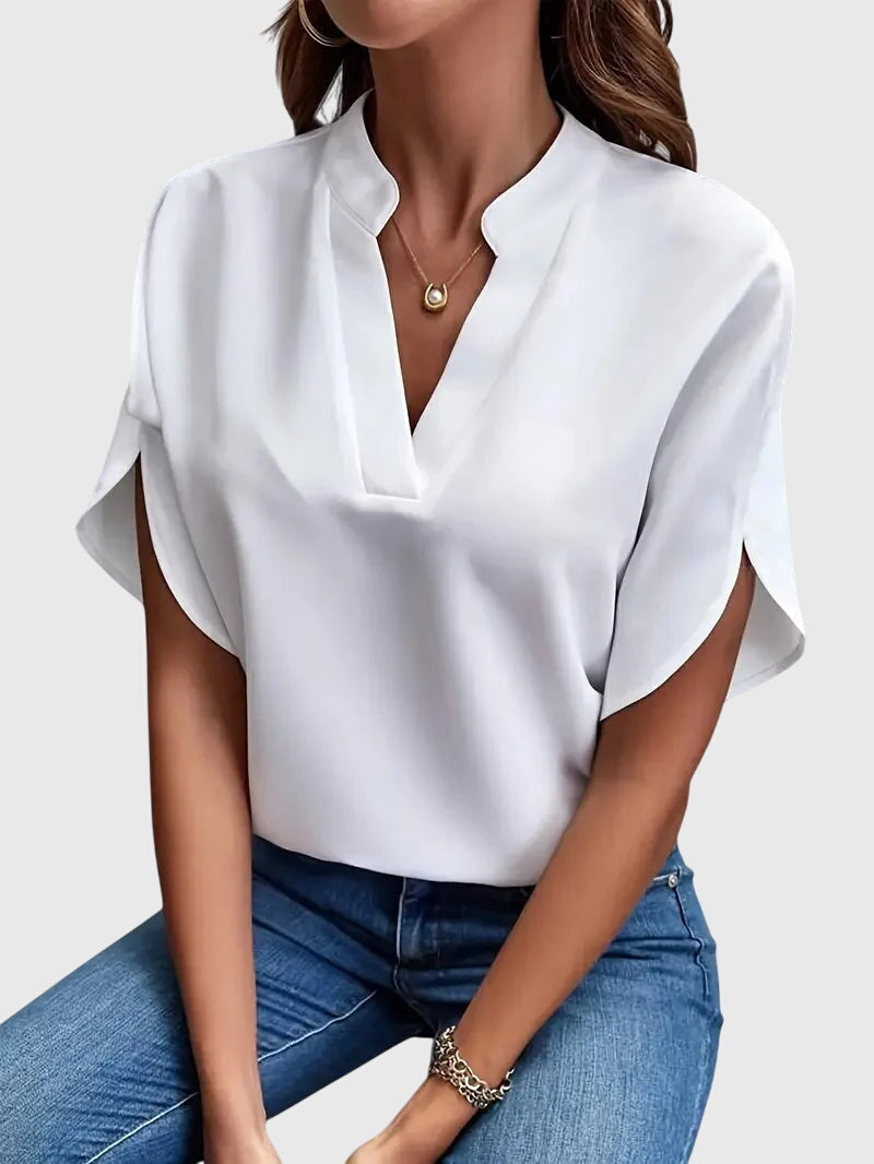 Breezy Women's Shirt | Soft V-Neck Fabric, Versatile Style 0