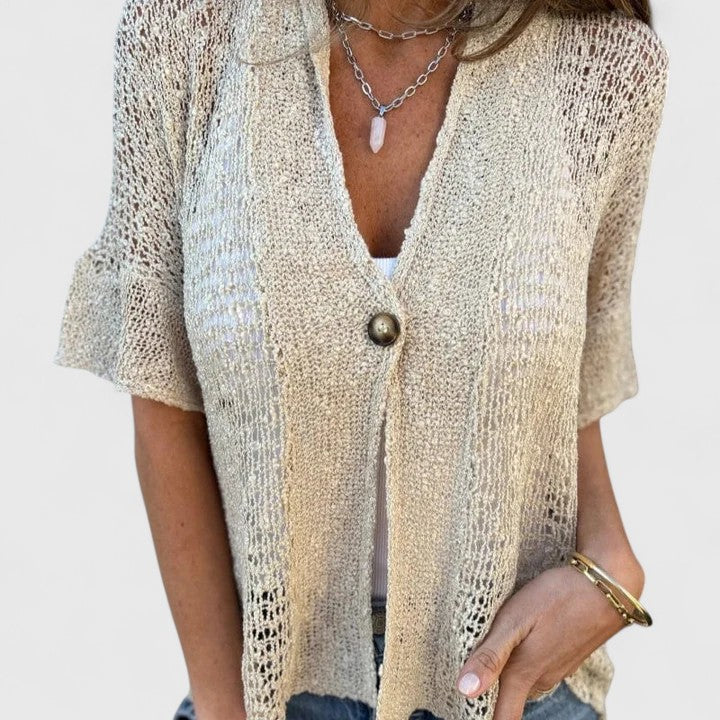 Calista Women's Shirt | Soft Knitted Open-Stitch Design, Relaxed Fit 5