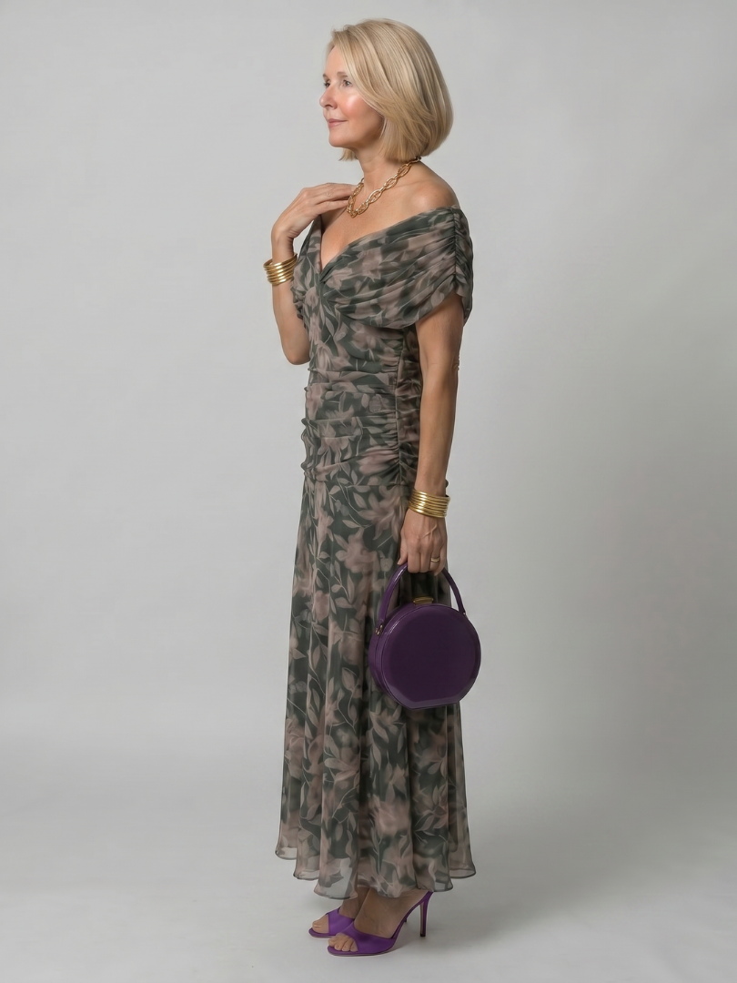 Candid Women's Dress | Lightweight Off Shoulder Midi Dress 5