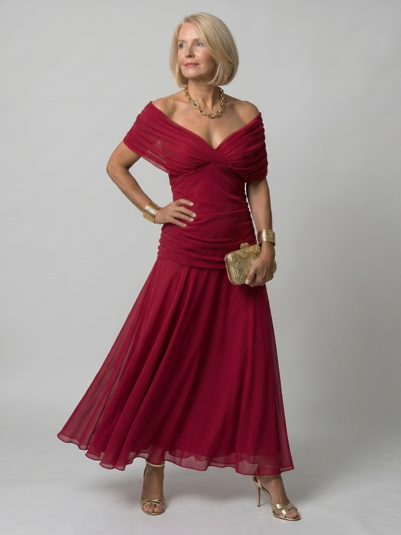 Candid Women's Dress | Lightweight Off Shoulder Midi Dress 7