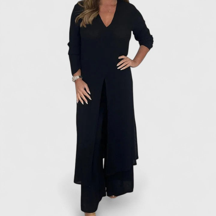 Carmella Women's Two Piece Set | Chic Pullover Top and Wide-Leg Pants 6