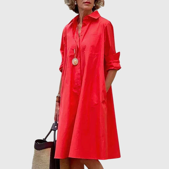 Casual Women's Dress | Effortless Style with Pockets 0