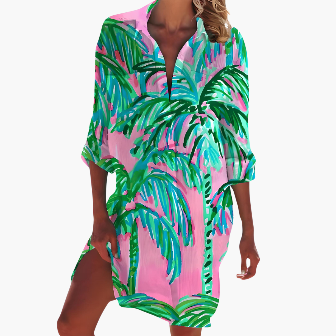 Casual Women's Shirt Dress | Lightweight Fabric, Knee-Length 5
