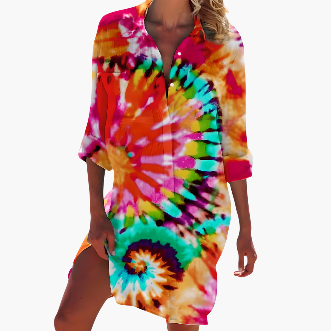 Casual Women's Shirt Dress | Lightweight Fabric, Knee-Length 7