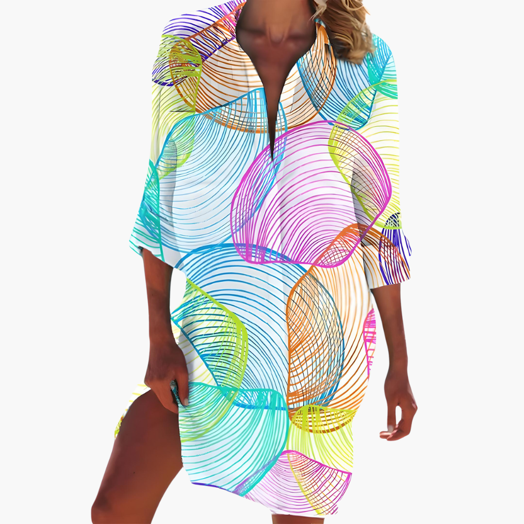 Casual Women's Shirt Dress | Lightweight Fabric, Knee-Length 8