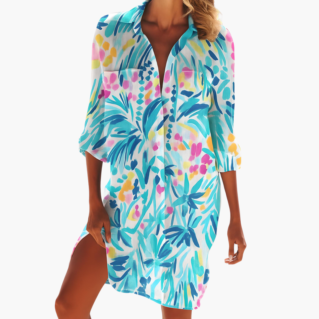 Casual Women's Shirt Dress | Lightweight Fabric, Knee-Length 9