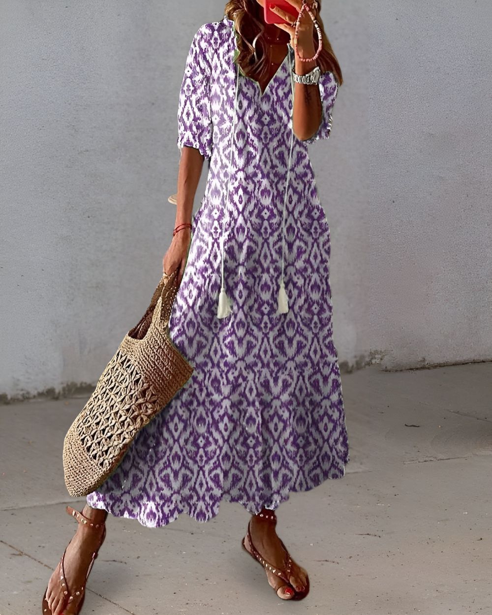 Celina Women's Maxi Dress | Flowy Bohemian Style, Soft Fabric 2