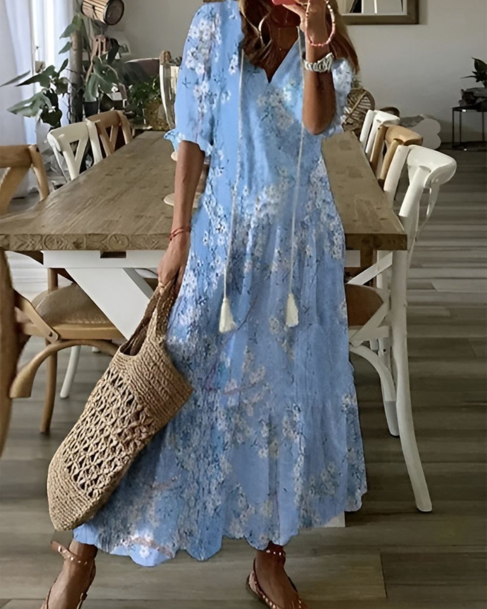 Celina Women's Maxi Dress | Flowy Bohemian Style, Soft Fabric 3