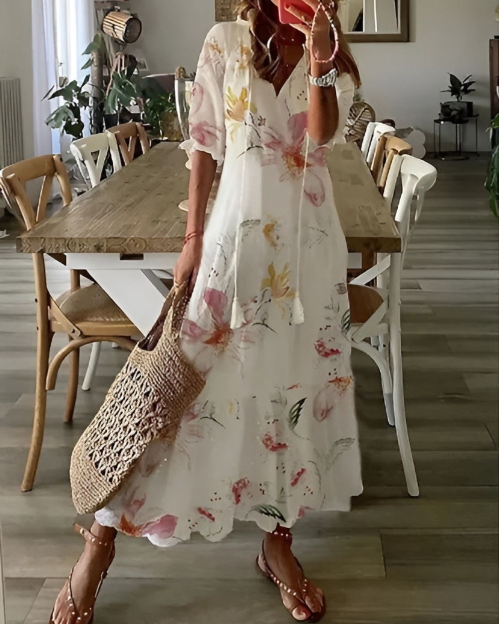 Celina Women's Maxi Dress | Flowy Bohemian Style, Soft Fabric 5