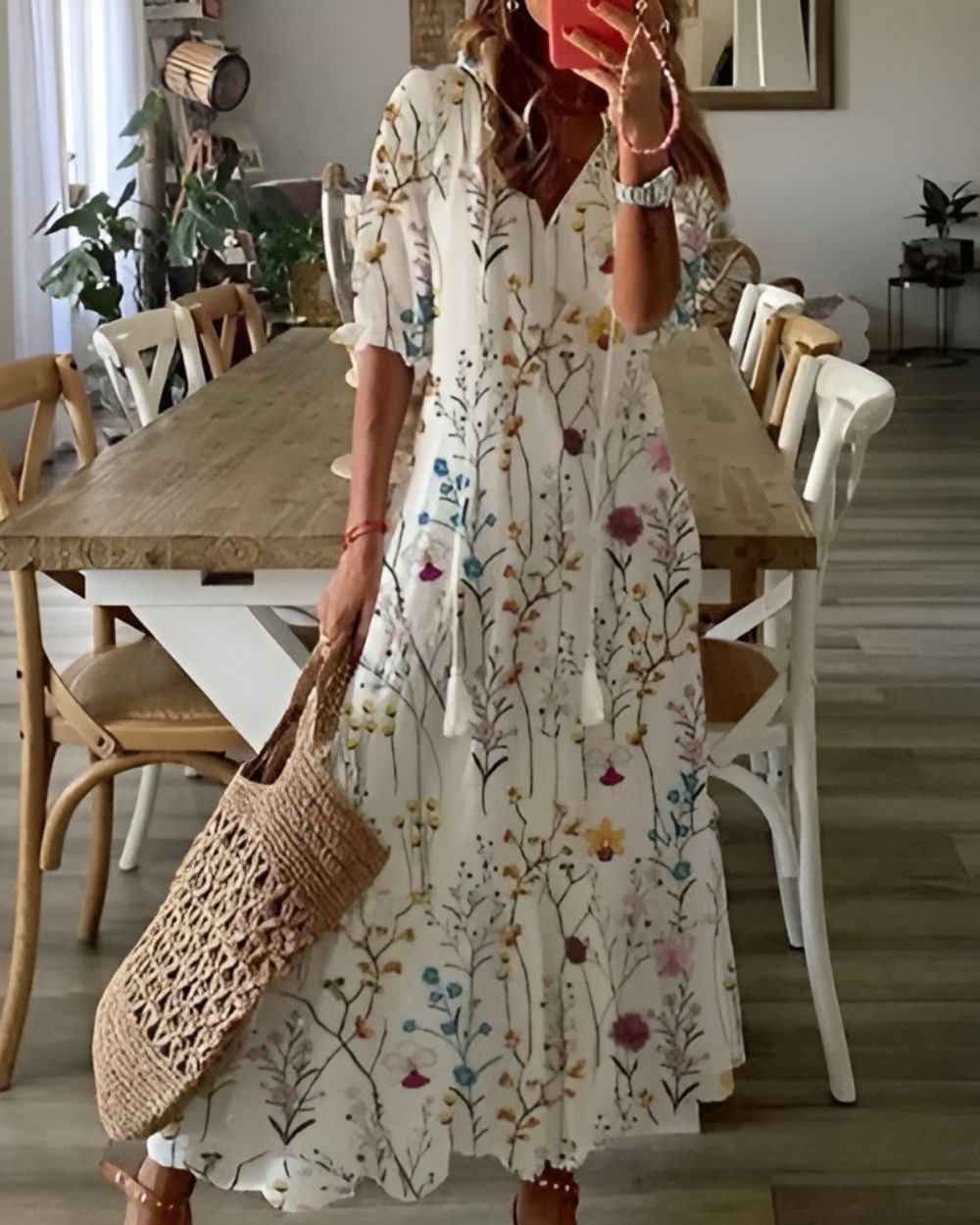 Celina Women's Maxi Dress | Flowy Bohemian Style, Soft Fabric 6