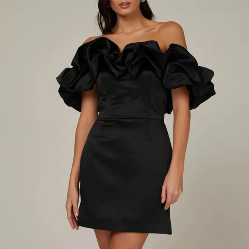 Charming Women's Cocktail Dress | Ruffle Detail, Mini Silhouette for Special Occasions 1