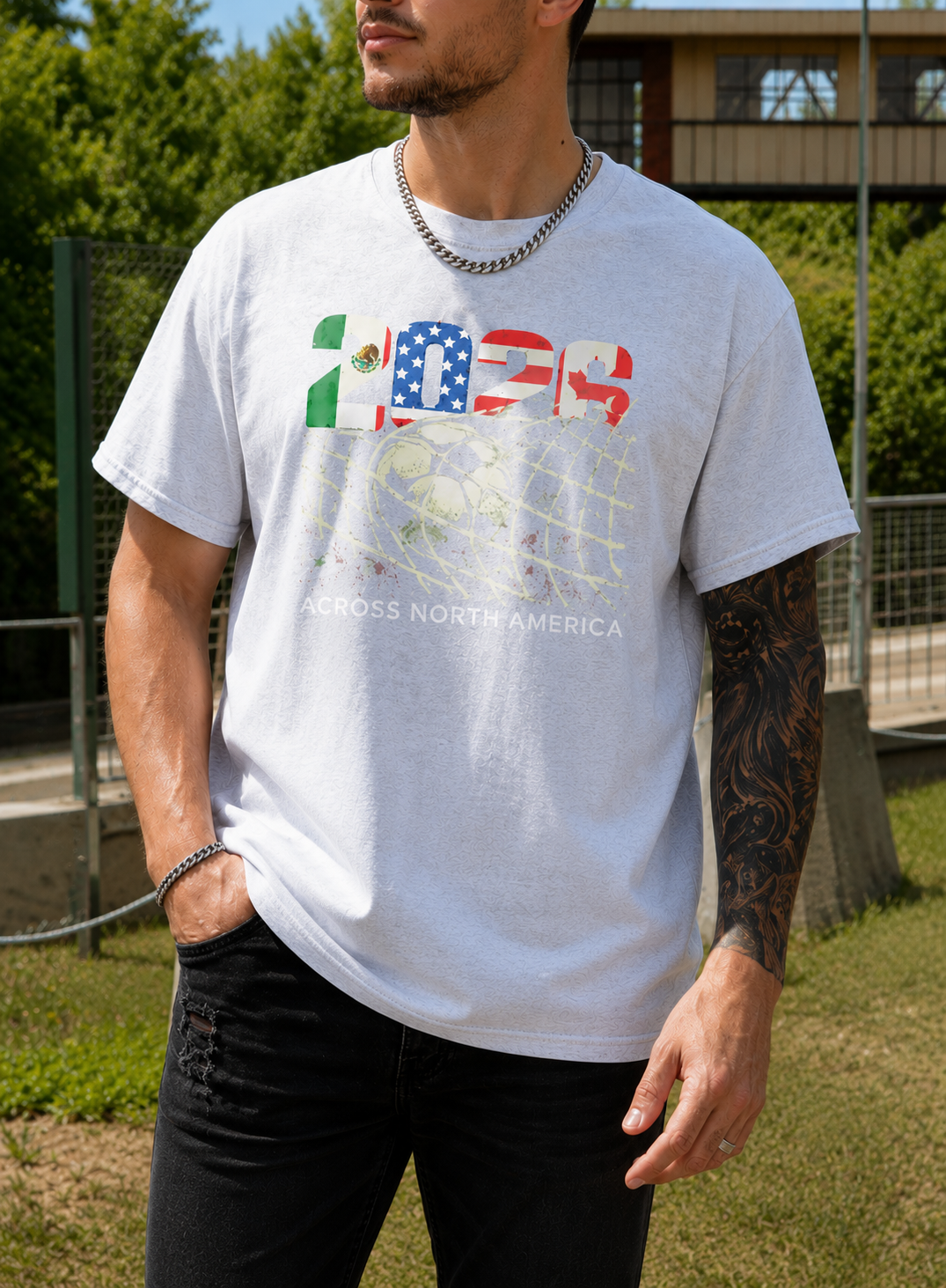 JOHN | Men's World Cup 2026 t-shirt soccer fan graphic tee North America