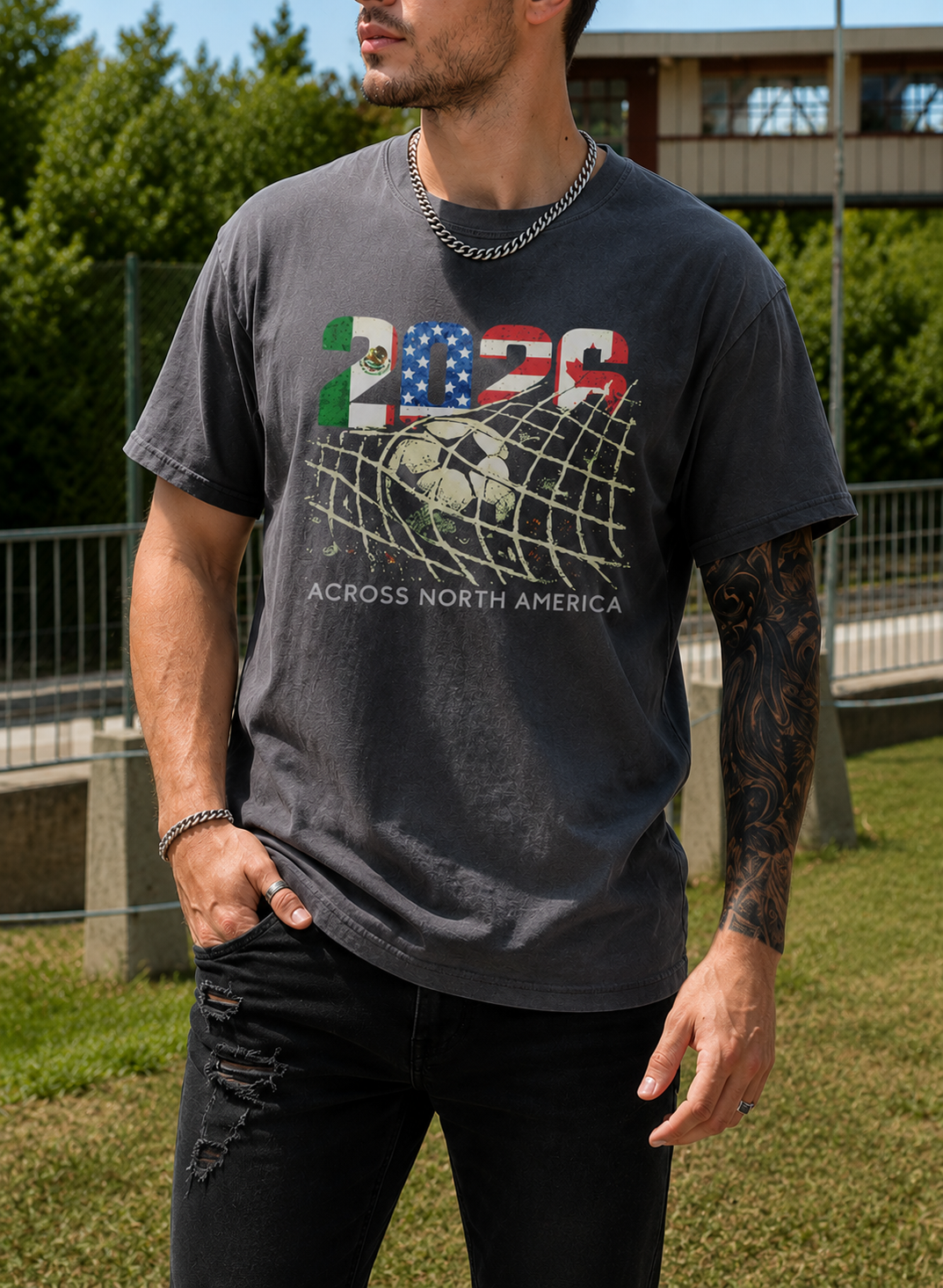 JOHN | Men's World Cup 2026 t-shirt soccer fan graphic tee North America