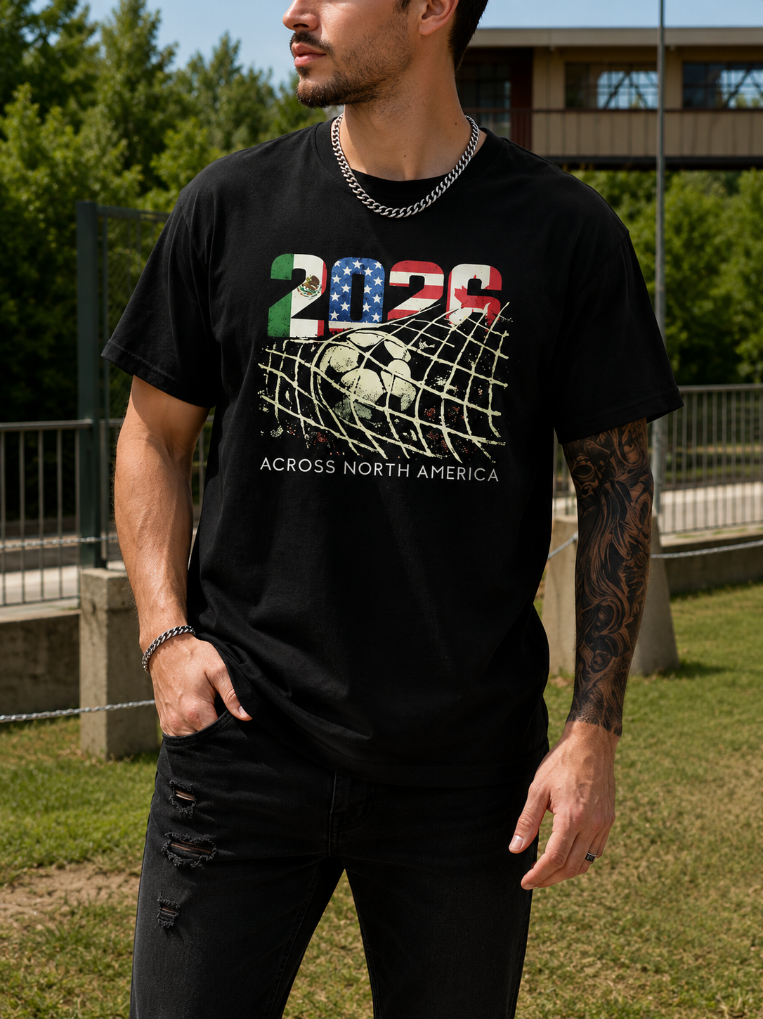 JOHN | Men's World Cup 2026 t-shirt soccer fan graphic tee North America