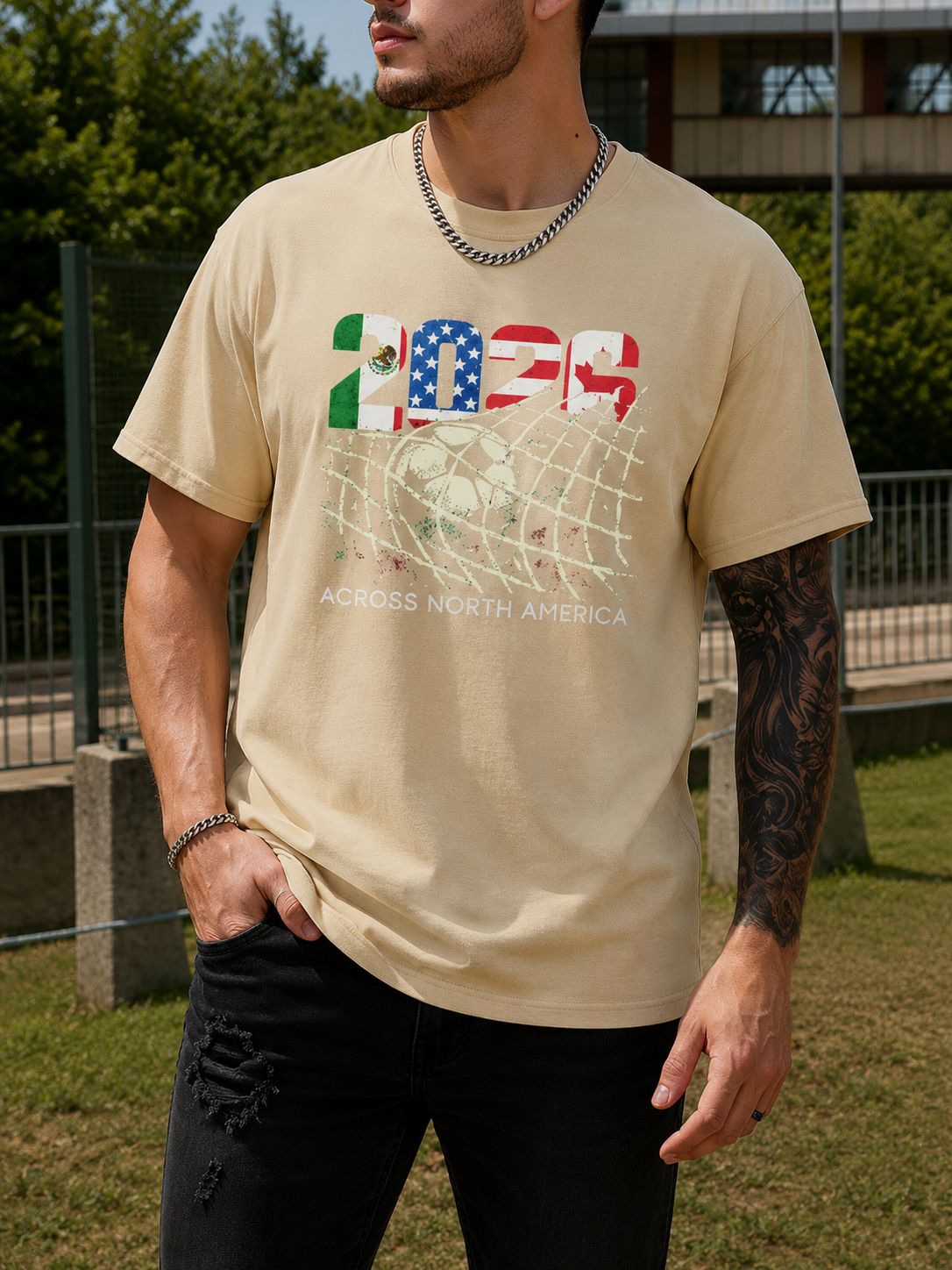 JOHN | Men's World Cup 2026 t-shirt soccer fan graphic tee North America