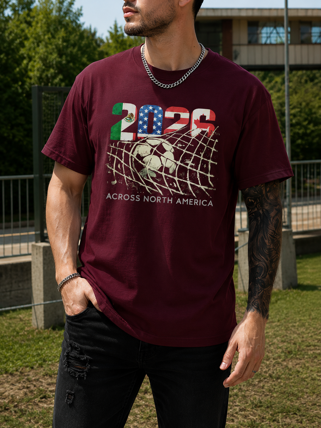JOHN | Men's World Cup 2026 t-shirt soccer fan graphic tee North America