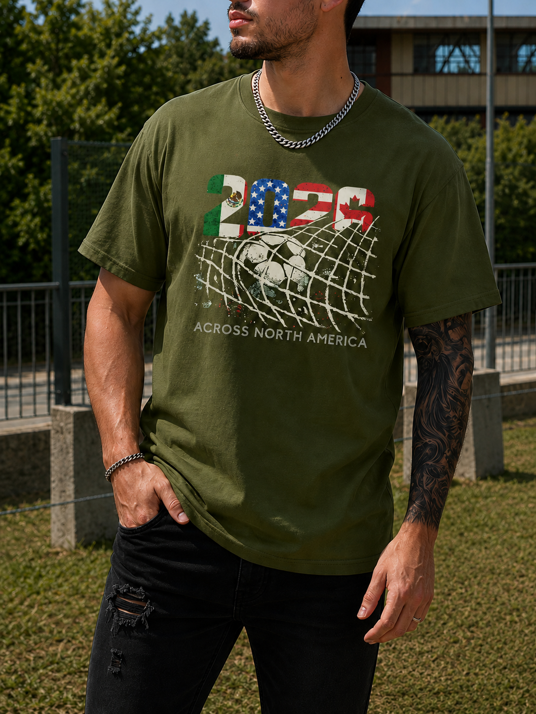 JOHN | Men's World Cup 2026 t-shirt soccer fan graphic tee North America