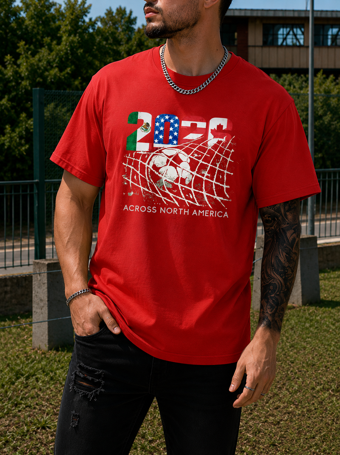 JOHN | Men's World Cup 2026 t-shirt soccer fan graphic tee North America