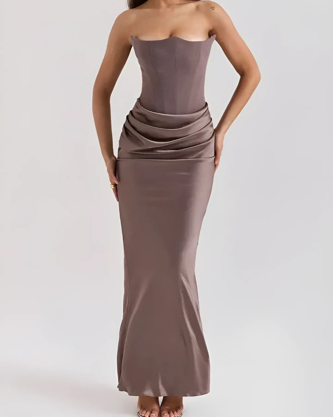 Claire Women's Maxi Dress | Draped Design for Formal Events 0