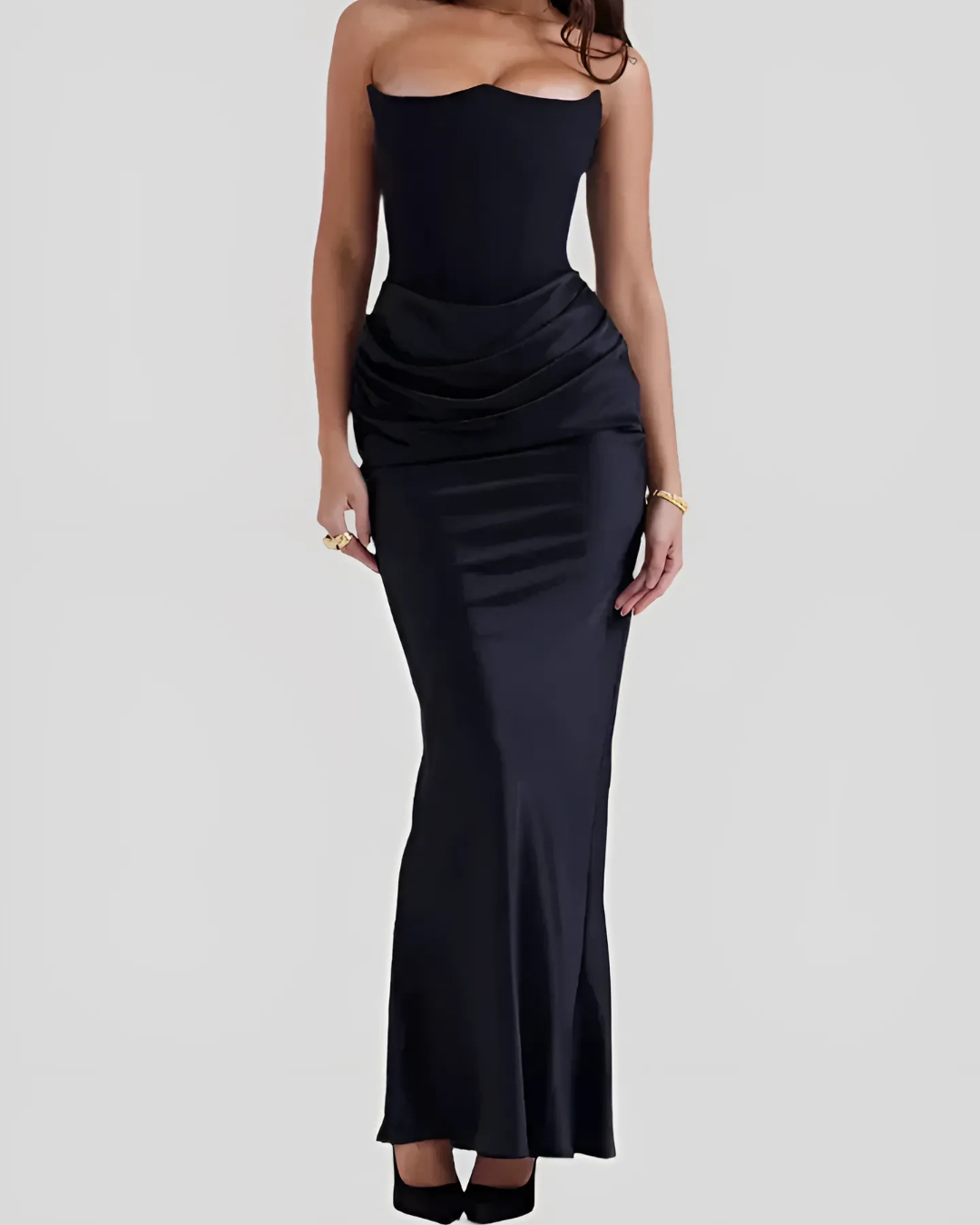 Claire Women's Maxi Dress | Draped Design for Formal Events 2