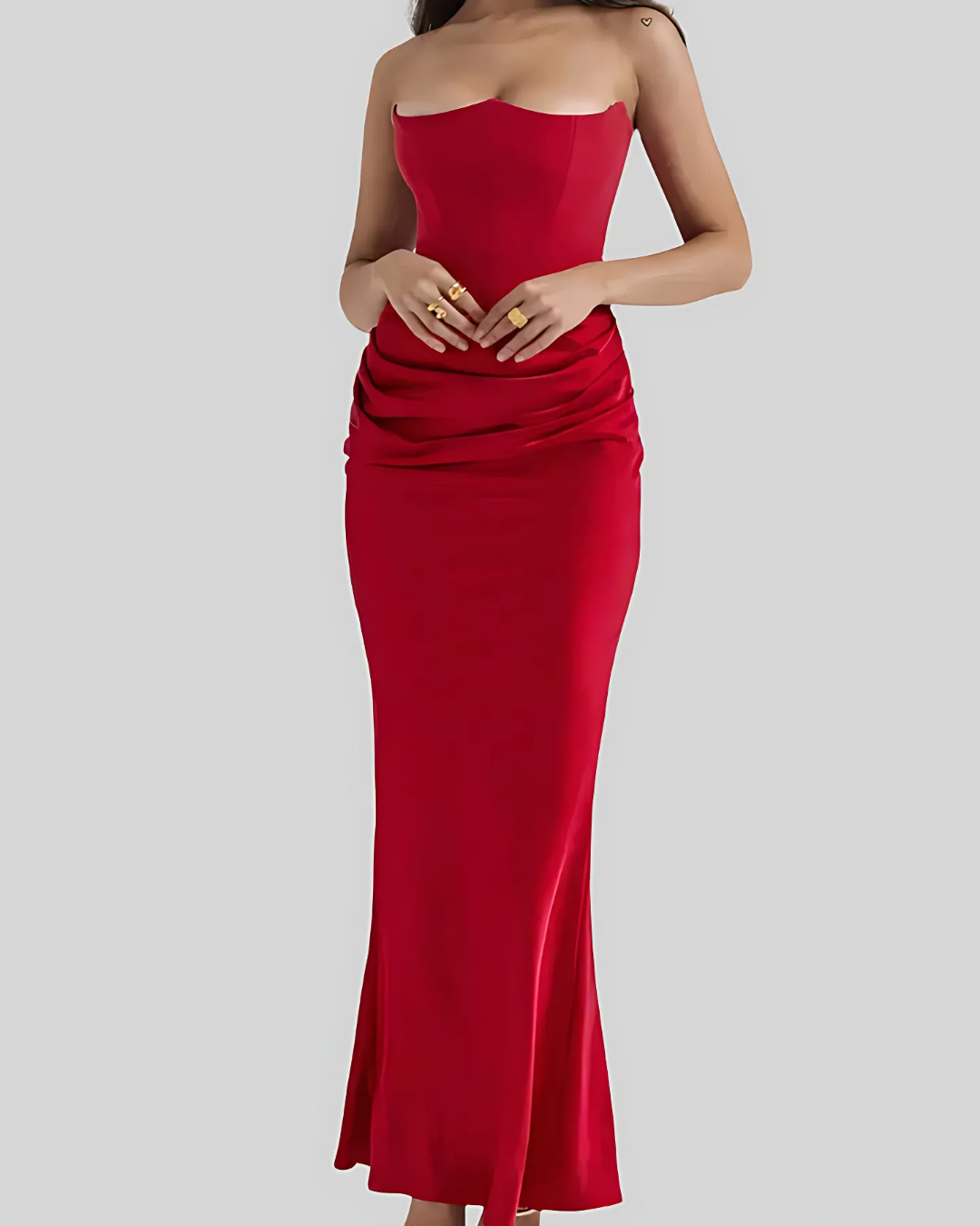 Claire Women's Maxi Dress | Draped Design for Formal Events 4