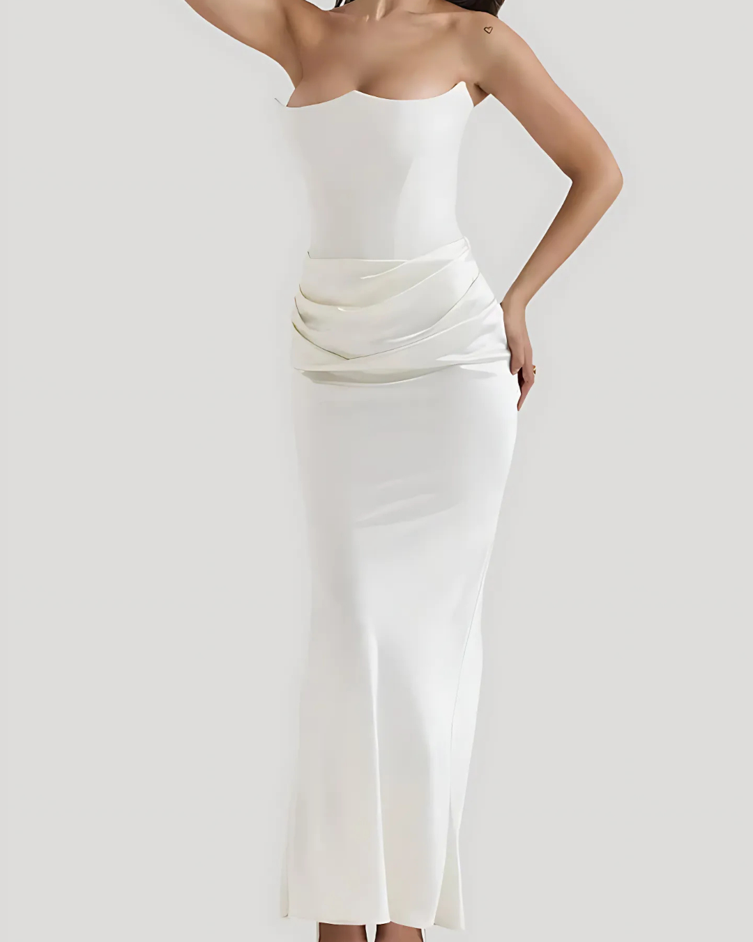 Claire Women's Maxi Dress | Draped Design for Formal Events 7