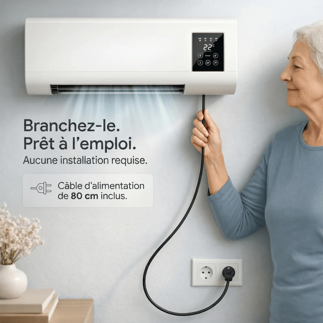 Climatiseur Mobile 4-en-1 | Silencieux, Réversible, Confort Toute l'Année 3