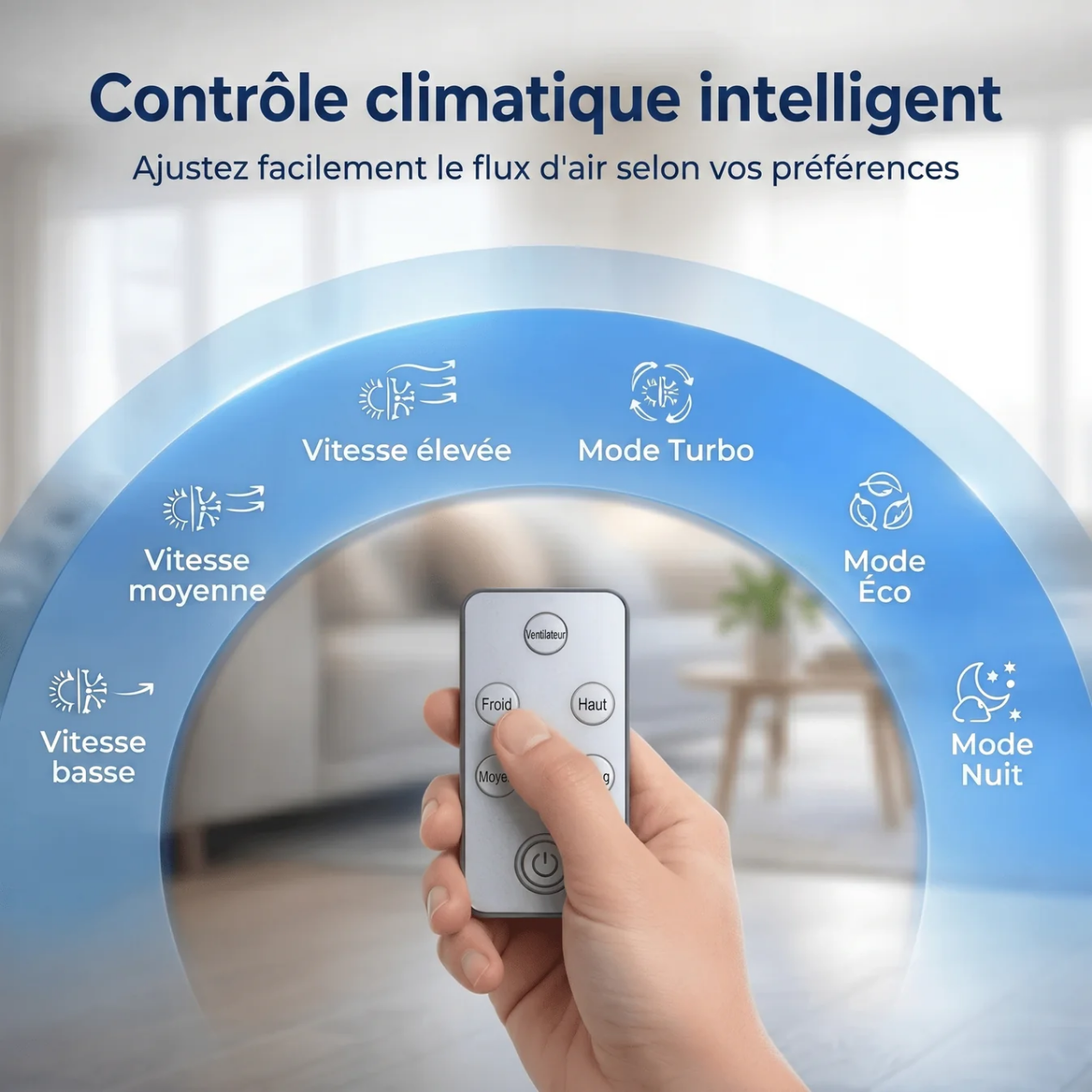 Climatiseur Mobile 4-en-1 | Silencieux, Réversible, Confort Toute l'Année 6