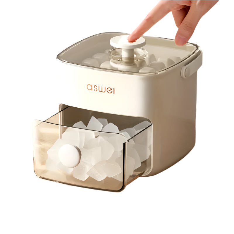 Compact Manual Ice Cube Maker with Drawer 0