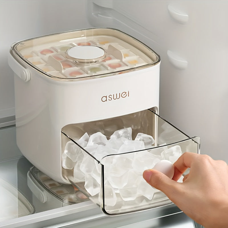 Compact Manual Ice Cube Maker with Drawer 1